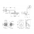Душова система прихованого монтажу зі змішувачем Grohe Eurosmart New Tempesta 250 (UA26416SC3) - Фото 1